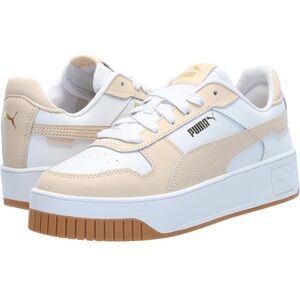 PUMA Womens Carina Street Sneaker Size 9.5 White-Sand New without Box